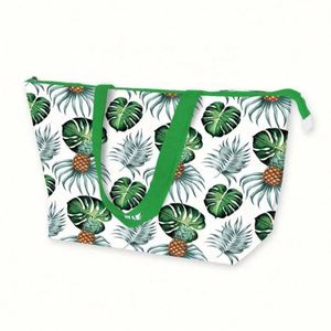 Stylish Lovely Waterproof Foldable Polyester Tote Beach Bags Custom Silk <b>Screen</b> Printing Customizable Size for Summer Spring - Product Image 4