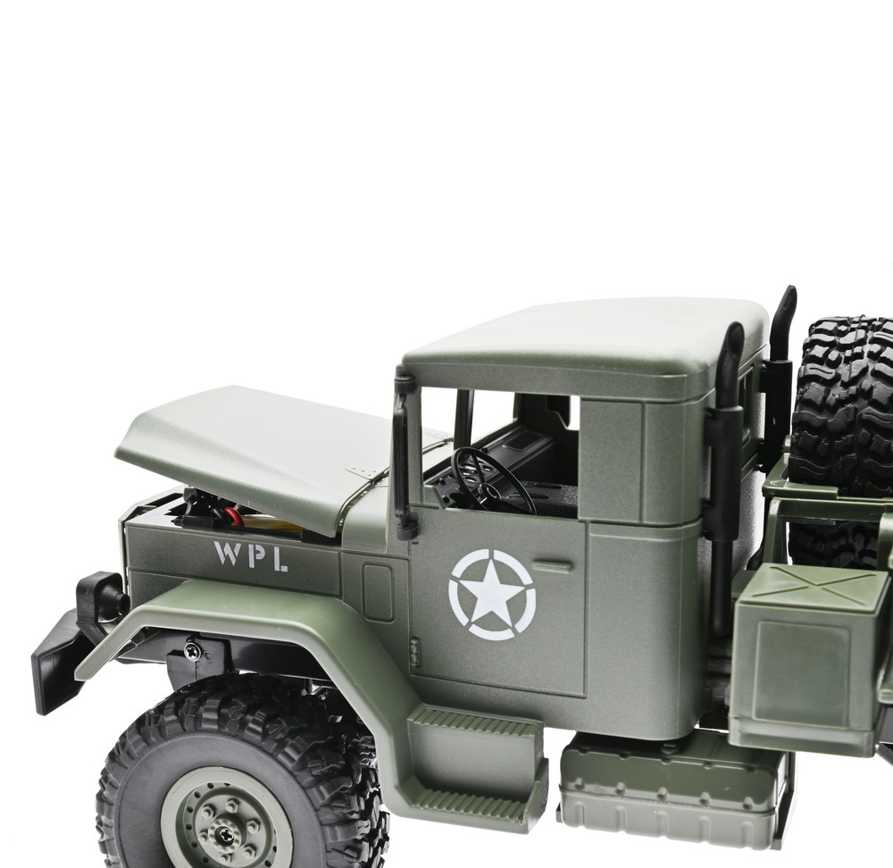 1/16 Scale Off-Road RC Toy Truck for Kids - 6WD Military Truck