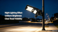 Lampadaire solaire LED intégré à caméra haute luminosité, IP65, pour projets routiers et éclairage résidentiel