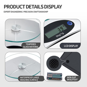 Báscula de Cocina Electrónica Multiusos con Pantalla LCD y Vidrio Templado, 3 <span class=keywords><strong>Unidades</strong></span> de Medición, Venta al Por Mayor del Fabricante - Product Image 2