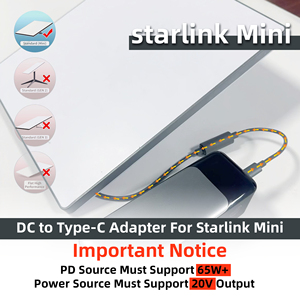 Adaptador de Corriente Impermeable de 20CM Tipo C a DC Hembra para Starlink Mini, Adaptador de Cable Original para Starlink Mini - Product Image 5