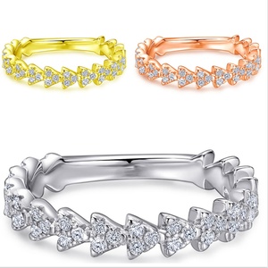 Anillo Vintage de Plata de Ley 925 con Circonita Geométrica Triangular, Chapado en Rodio, para Mujer, Estilo Moderno, para Bodas y Fiestas - Product Image 1