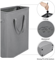 Panier à linge fin, corbeille à linge, avec poignées, pliable, à laver