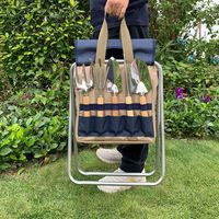 Chaise de Camping en métal pliable Portable pour pique-nique de plage en plein air et loisirs de pêche boîte de rangement amovible et siège de voyage