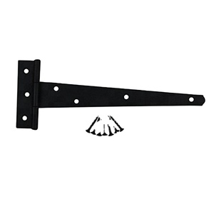 Charnière de fenêtre en fer forgé noir robuste WEKIS, antirouille, en zinc, pour abri de jardin, charnière décorative pour porte - Product Image 1