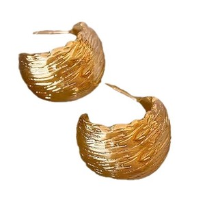 Golden Rhodium Plated Geometric Slim Elegant Brass <strong>Zinc</strong> Alloy Retro Niche Ear Stud Earrings - Product Image 5