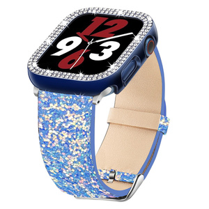 Bracelet de montre Bling Glitter Diamond pour Apple Watch Series Ultra 49mm 41 42 45 40 44, bracelet de poignet dégradé pour femme, réglable - Product Image 5