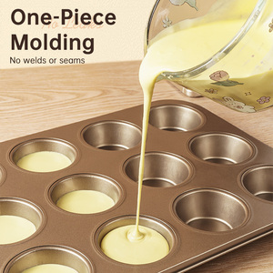 24 tazze di Mini <span class=keywords><strong>Muffin</strong></span> in padella per Cupcake in miniatura stampo da forno antiaderente - Product Image 4