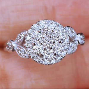 Anello rotondo vintage per donna, gioielli minimalisti alla moda per l'indice - Product Image 2