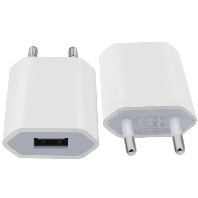 EU US Charger Wall Plug 5W Usb Power Charger Adapter Charger 5V 1A Compatible High Power Charging Plug Block Hot Sale 5V Plug