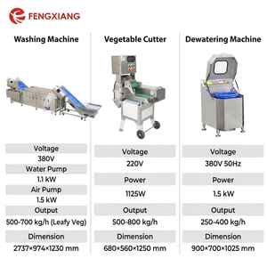 Linea di Lavorazione Commerciale per Verdure a Foglia 500-2000kg/h: Macchina per Lavaggio, Taglio e Disidratazione per Impianti Industriali - Product Image 2