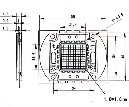 Cob led blanc, haute luminosité, 50w 100w, 3500k 4500k, 6500k, 2 pièces