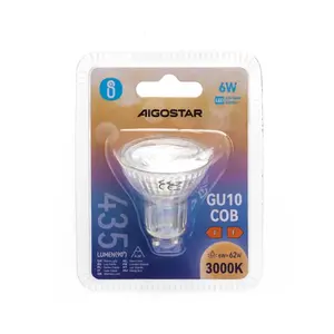Ampoule LED GU10 COB 6W, efficacité énergétique, lumière vive, longue durée de vie, idéale pour l'éclairage intérieur et - Product Image 2