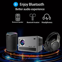 Nouveau projecteur de cinéma maison intelligent H2 2024, Android 11, Wi-Fi, LED Full HD 1080P, haut-parleurs intégrés, courte focale