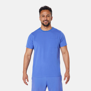 Tops de travail pour médecins, en popeline de polyester antistatique réversible de luxe YUHONG, en stock, manches courtes. - Product Image 5