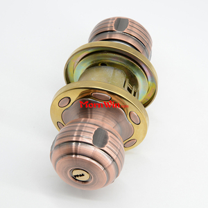 สังกะสีอัลลอยด์รอบ Lever ลูกบิดประตูลูกชุดจับล็อคห้องน้ำทรงกระบอกล็อคปุ่ม - Product Image 3