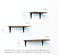 Décoration murale flottante personnalisable à 3 étagères pour le rangement de la cuisine à domicile meubles de salon bijoux étagères en bois pour le montage