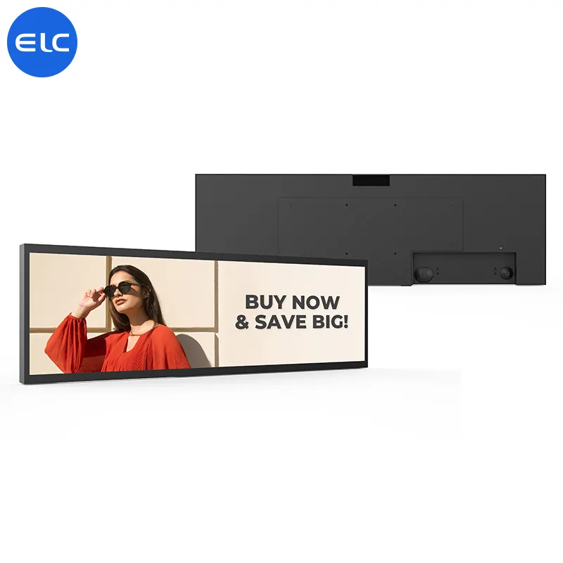 Elc Commercial Ultra Wide Stretched Bar Lcd Advertising Display/ads Player Lcd Ultra Stretch Screen