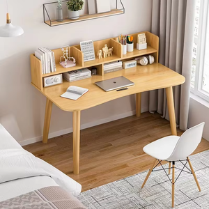 Bureau en bois minimaliste, fonctionnel, élégant, peu encombrant, disponible en plusieurs tailles, avec rangement sous tiroir, idéal pour les bureaux à domicile et les salles d'étude - Product Image 1