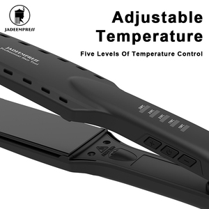 Plancha de pelo eléctrica de hierro plano LCD de titanio profesional Control de temperatura para uso doméstico al aire libre en Hotel al por mayor - Product Image 4