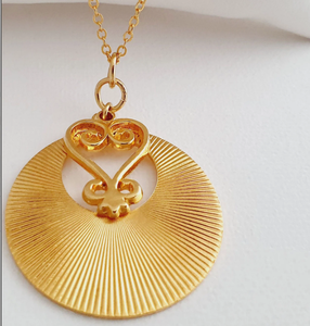 <span class=keywords><strong>Ashanti</strong></span> Symbol Adinkra Coeur Collier Or Ethnique Sankofa Collier Akan Symbole bijoux - Product Image 6