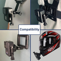 Adaptateur de fixation à crochet en J rotatif à 360° pour montage vertical sur surface, compatible avec GoPro Hero 14 13 12 11 10 9 8 DJI Osmo Action Insta360