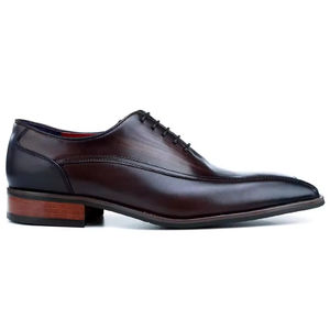 Chaussures Oxford en cuir véritable de style britannique haut de gamme, formelles, à lacets, bout fermé, antidérapantes, pour hommes, fabriquées à la main - Product Image 3
