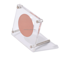 Support de présentation carré en acrylique transparent pour pièces de monnaie, à assembler par vis, support de pièce unique, cadre de présentation de médaille pour collection, personnalisable