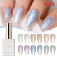Gel de peinture tourbillonnant effet sirène, sans HEMA, 6 couleurs, avec perles et paillettes, pour nail art et manucure, marque privée