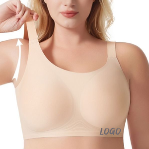 ชุดบราเซ็กซี่สำหรับผู้หญิงชุดบราเซ็กซี่ลายแฟนซีหน้าอกสวยขนาดใหญ่พิเศษไร้สายลายเยลลี่ขนาดพลัสไซส์ - Product Image 2