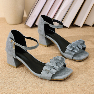 Nouvelles <span class=keywords><strong>sandales</strong></span> sexy pour femmes à talons hauts, talons épais, croisées en U, double couche supérieure, col fixe, bout ouvert XT-054 - Product Image 6