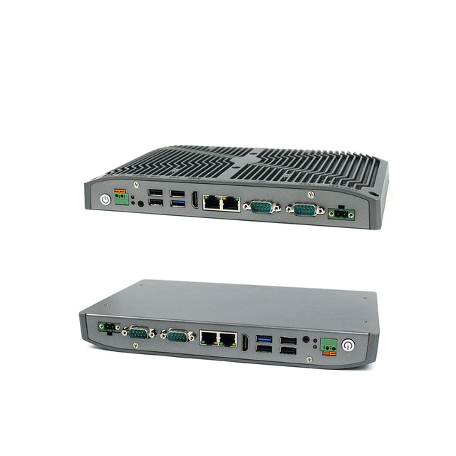 Fanless Embedded Mini Box PC Intel J1900 J6412 I3 I5 I7 Supports Windows Linux Ubuntu for Industrial Control