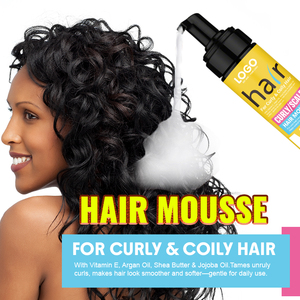 Mousse Coiffante Quotidienne Douce Anti-Frisottis pour Cheveux Bouclés et Frisés, Effet Soie et Brillance, Marque Privée - Product Image 5