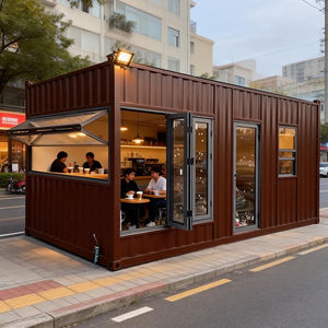 Quiosco Profesional de Acero, Contenedor de Envío de 20 pies, Moderno Puesto de Venta Prefabricado para Exteriores, para Uso en Centros Comerciales y Escuelas - Product Image 2