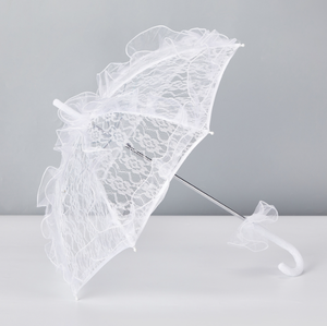 Элегантный танцующий зонтик ручной работы с новой вышивкой, свадебный реквизит для сцены, фото зонтики для вечеринки, Свадебный декор с кружевными оборками - Product Image 2