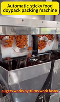 Máquina de envasado al vacío Doypack de doble tornillo sin fin para bolsas preformadas, para alimentos cociados pegajosos, pollo en cubos, carne picada, carne de res en trozos y alimento para mascotas