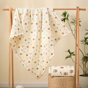 Matelas matelassé en gaze de coton pur Jianmu Qingyue pour bébé, 110x110 cm, pour nourrissons, utilisation toutes saisons - Product Image 1