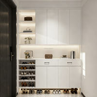 Meuble à chaussures en bois de style moderne, grande capacité, écologique, avec design gain de place pour salon, hôtel et appartement