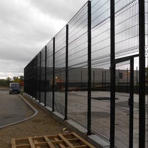 รั้วลวดตาข่ายเชื่อม 3 มิติ พร้อมเสาสี่เหลี่ยม สีเขียว น้ำเงิน น้ำตาลเข้ม มีจำหน่าย ปรับแต่งความสูงและความกว้างได้ - Product Image 4