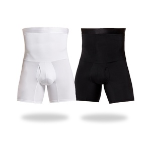 Pantalones Moldeadores de Piernas y Caderas para Hombre, Transpirables, de Doble Capa, Tejido de Spandex/Nylon, Delgados, Antibacterianos, con Estampado Digital y Cintura Alta - Product Image 1