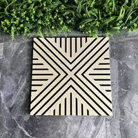 Panneau acoustique en bois à lattes facile à installer, panneau mural insonorisant en feutre PET pour la décoration intérieure de studio à domicile