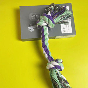 Jouets pour chiens en corde de coton à double nœuds anti-morsure, jouets pour chiots, entraînement, nettoyage des dents, cordes pour chiens - Product Image 6