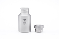 Bouteille d'eau de sport en titane pur écologique personnalisée ultra-légère 13,5 oz Gris argenté sablé Utilitaire urbain Moderne