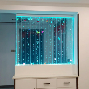 แผ่นอะคริลิคติดผนังรูปสี่เหลี่ยมผืนผ้าสำหรับตกแต่งภายในพร้อมไฟ LED RGB แบบน้ำตกติดผนัง ดีไซน์ทันสมัย - Product Image 1
