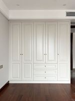 Armoire de rangement segmentée tendance de style français, prix d'usine, meuble de chambre personnalisé de haute qualité, placard prêt à assembler
