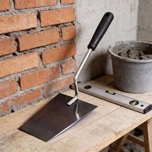 Truelle à plâtre en acier à haute teneur en carbone, lame plate, manche ergonomique en plastique, qualité industrielle pour travaux de maçonnerie - Product Image 2
