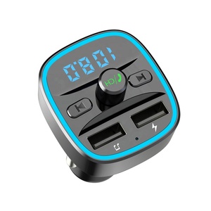 AGETUNR-cargador USB inalámbrico T25 para coche, reproductor de <span class=keywords><strong>Radio</strong></span> MP3, Kit de manos libres de alto rendimiento, <span class=keywords><strong>Bluetooth</strong></span>, transmisor FM con luz, <span class=keywords><strong>Amazon</strong></span> - Product Image 1