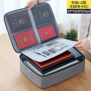 Bolsa organizadora de documentos de gran capacidad, multicapa, para certificados, documentos, pasaportes, tarjetas, almacenamiento para viajes, escritorio, dormitorio - Product Image 4