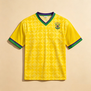 Maillot de football à col en V pour garçons, thème équipe nationale, séchage rapide, respirant, manches courtes, pour l'entraînement de football, vente en gros - Product Image 3