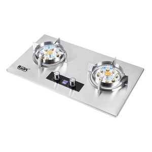 Función de temporizador Ridax para cocina precisa, cocina de Gas inteligente, estufa de Gas de 2 quemadores, placa de cocina de Gas Ng LPG integrada de acero inoxidable - Product Image 1